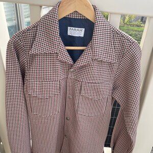 Women's Size Medium Plaid Brown & Red Farah Blazer - Like New!